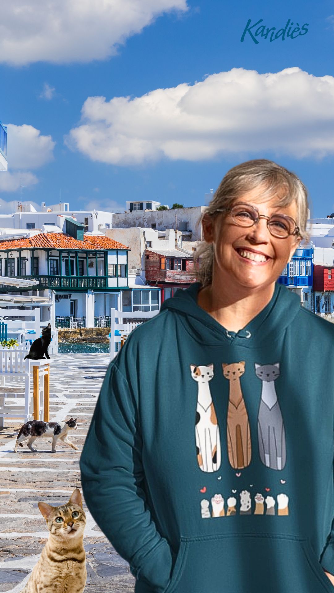 t-shirt Greek cats